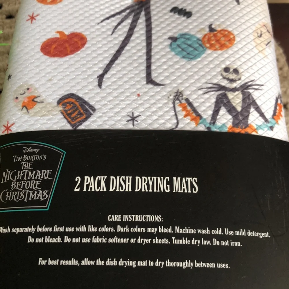 Disney Nightmare Before Christmas Fall Halloween Dish Drying Mats
